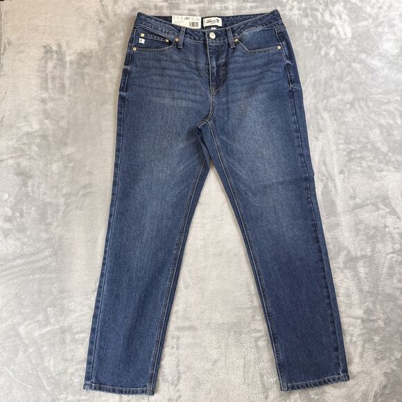 NEW Seven7 Women's 90's Straight Jean Size 8 Dark Wash High Rise 32x29 NWT - Picture 1 of 12